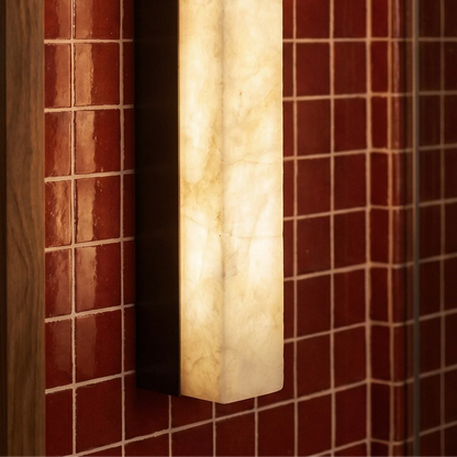 nuvlight Dara Mid-Century Architectural Alabaster Wall Sconce
