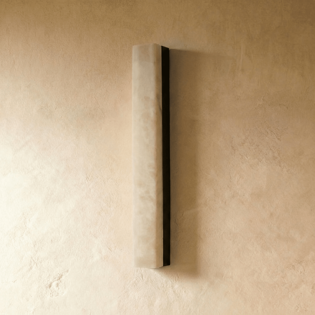 nuvlight Dara Mid-Century Architectural Alabaster Wall Sconce