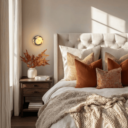 nuvlight Elune Modernist Glowing Stone Sphere Wall Sconce