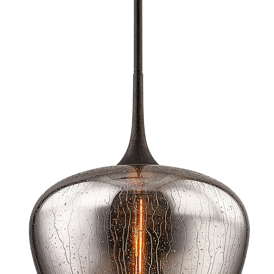nuvlight Esar Mid-Century Seeded Glass Teardrop Pendant