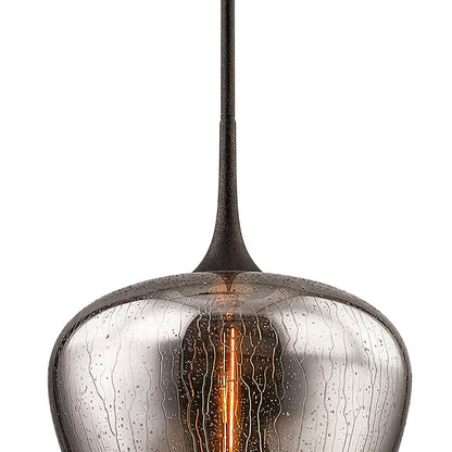 nuvlight Esar Mid-Century Seeded Glass Teardrop Pendant