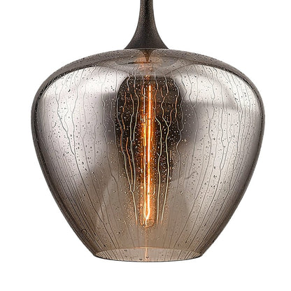nuvlight Esar Mid-Century Seeded Glass Teardrop Pendant