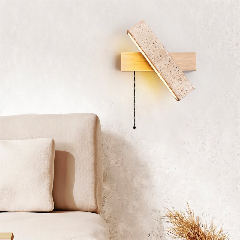 Nuvlight Glimra Travertine Wall Lamp