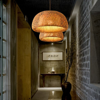 nuvlight Rattan Cocoon Hand-Woven Pendant Light