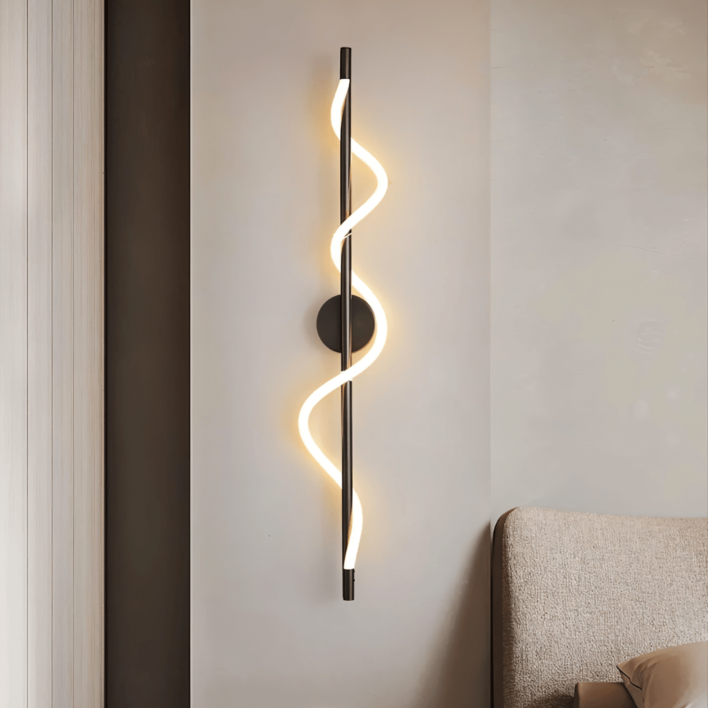 nuvlight Helixa Modernist Spiral Silicone LED Wall Sconce