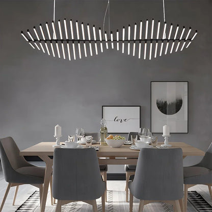 Fishbone Linear Chandelier for Dining Table and Kitchen Island