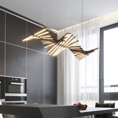 Fishbone Linear Chandelier for Dining Table and Kitchen Island