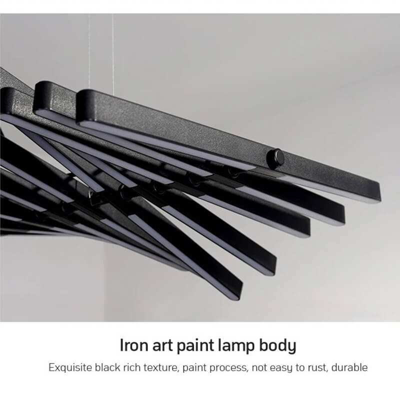 Fishbone Linear Chandelier for Dining Table and Kitchen Island