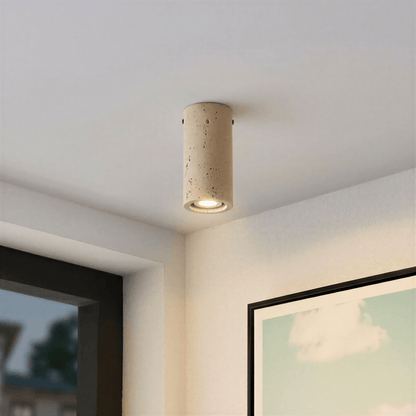 nuvlight Lino Modernist Travertine Solid Stone Surface-Mount Downlight