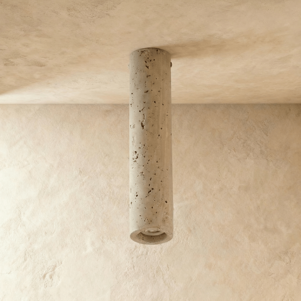 nuvlight Lino Modernist Travertine Solid Stone Surface-Mount Downlight