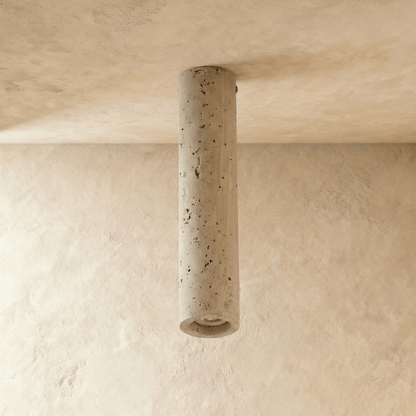 nuvlight Lino Modernist Travertine Solid Stone Surface-Mount Downlight