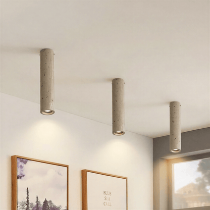 nuvlight Lino Modernist Travertine Solid Stone Surface-Mount Downlight