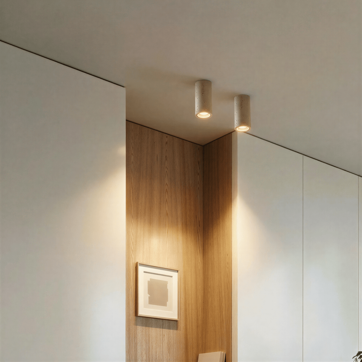 nuvlight Lino Modernist Travertine Solid Stone Surface-Mount Downlight