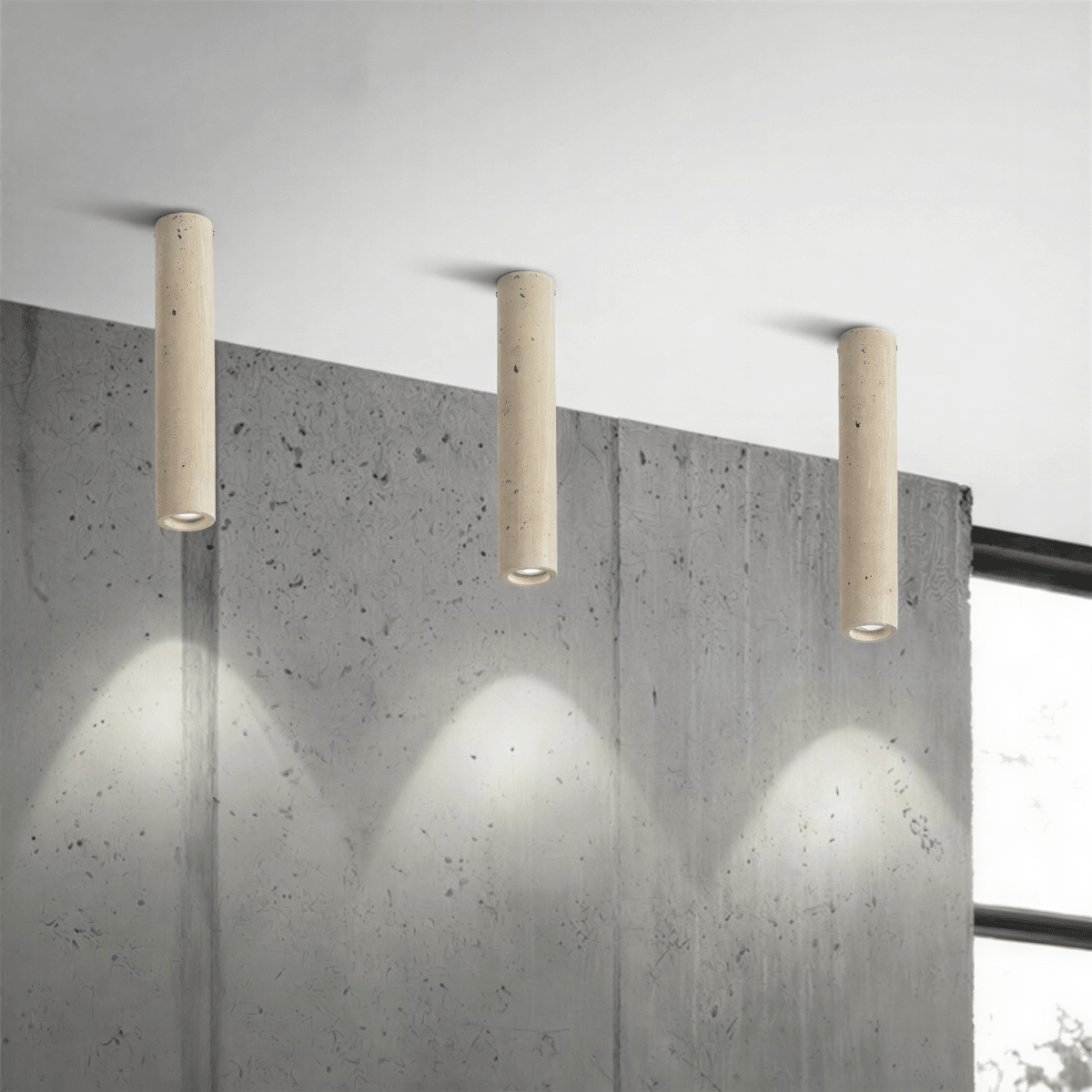 nuvlight Lino Modernist Travertine Solid Stone Surface-Mount Downlight