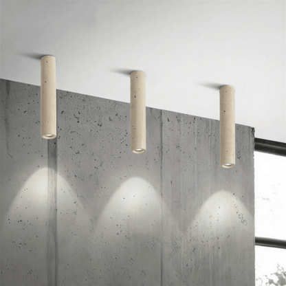 nuvlight Lino Modernist Travertine Solid Stone Surface-Mount Downlight