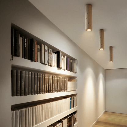 nuvlight Lino Modernist Travertine Solid Stone Surface-Mount Downlight