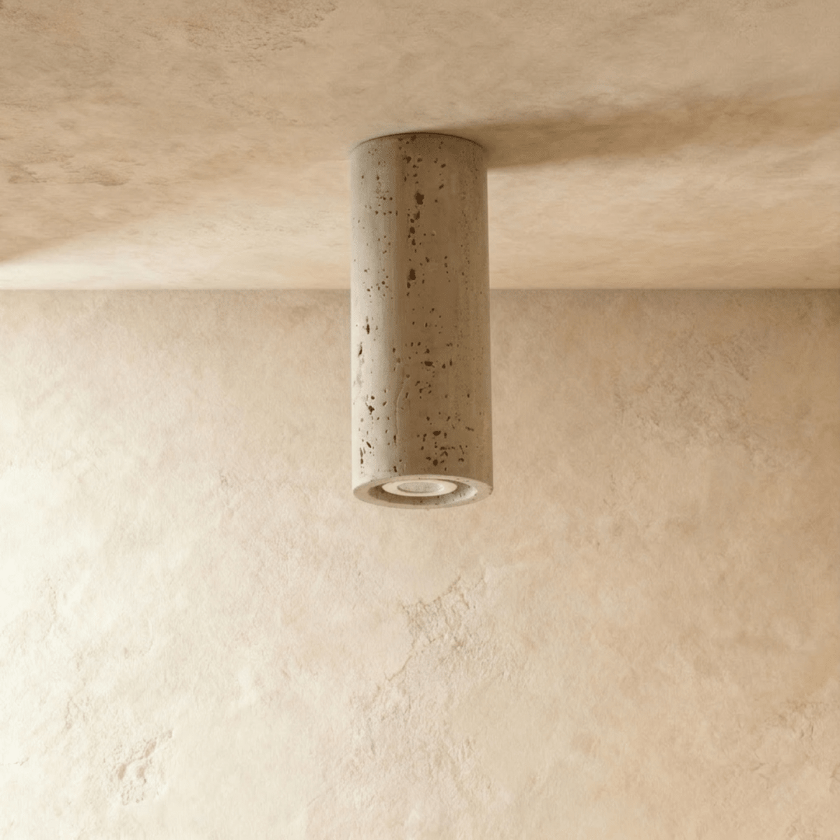 nuvlight Lino Modernist Travertine Solid Stone Surface-Mount Downlight