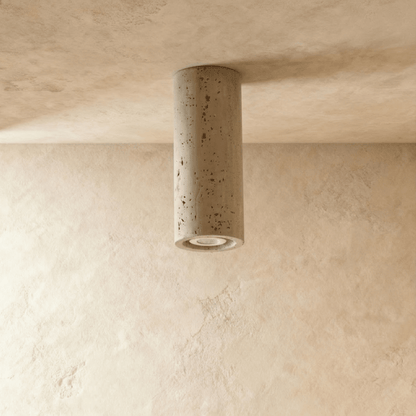 nuvlight Lino Modernist Travertine Solid Stone Surface-Mount Downlight