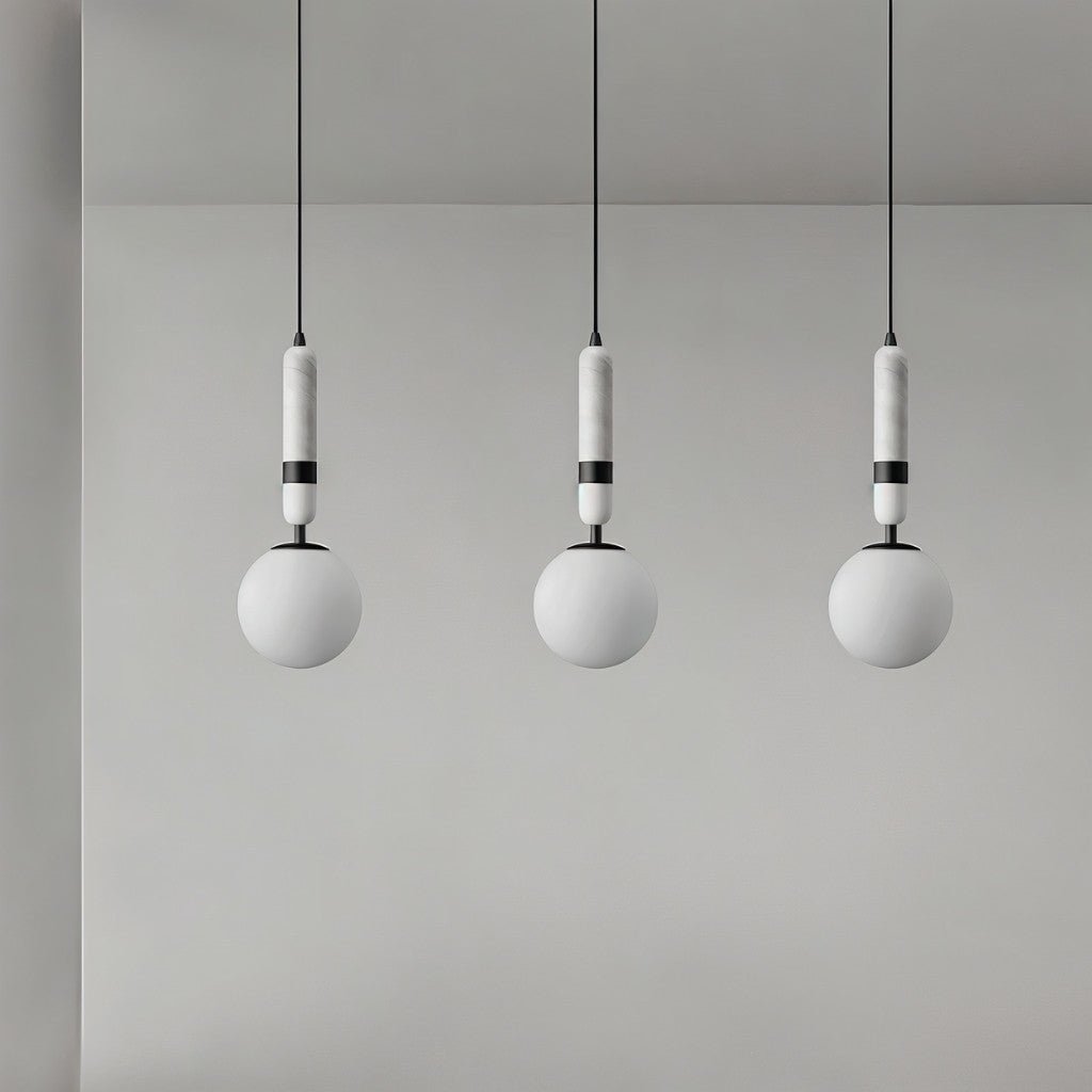 nuvlight Marlo Modernist Frosted Globe Pendant Light