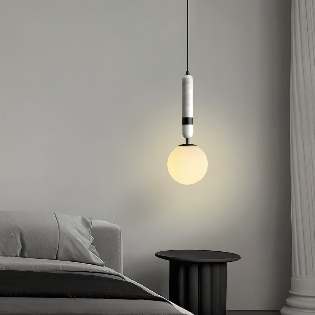 nuvlight Marlo Modernist Frosted Globe Pendant Light