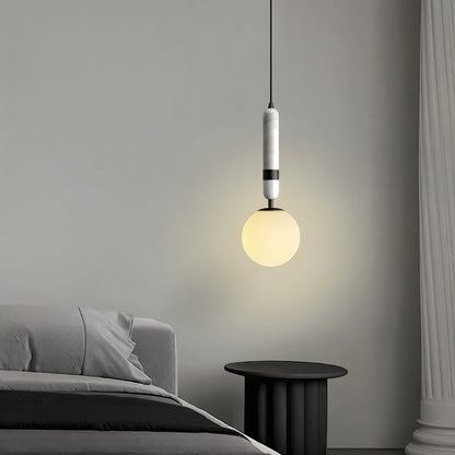nuvlight Marlo Modernist Frosted Globe Pendant Light