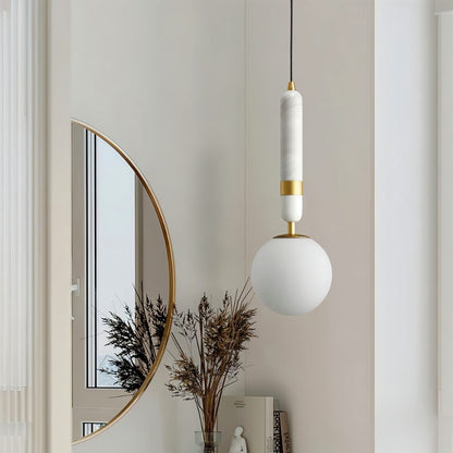 nuvlight Marlo Modernist Frosted Globe Pendant Light