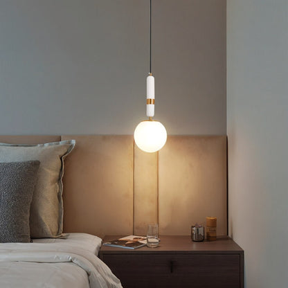 nuvlight Marlo Modernist Frosted Globe Pendant Light