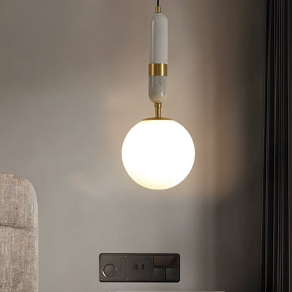 nuvlight Marlo Modernist Frosted Globe Pendant Light
