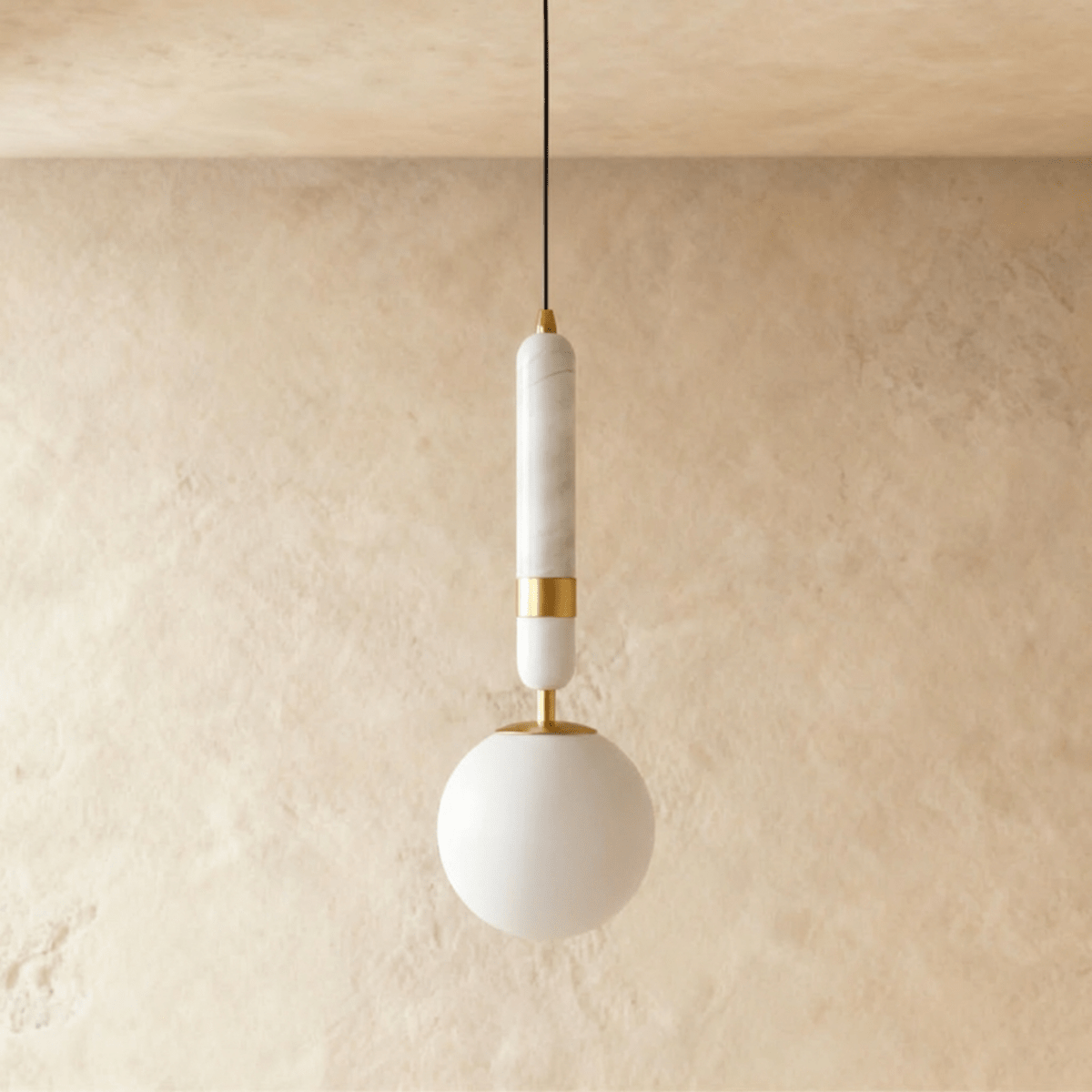 nuvlight Marlo Modernist Frosted Globe Pendant Light