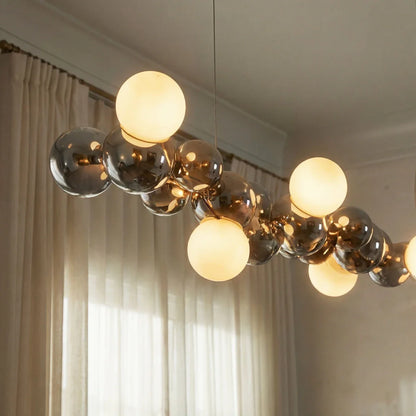 nuvlight Molecules Modernist Spherical Cluster Statement Chandelier