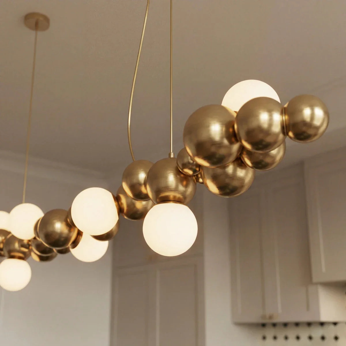nuvlight Molecules Modernist Spherical Cluster Statement Chandelier