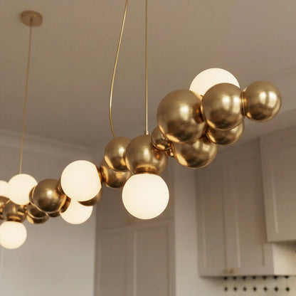 nuvlight Molecules Modernist Spherical Cluster Statement Chandelier