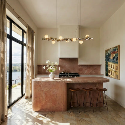 nuvlight Molecules Modernist Spherical Cluster Statement Chandelier