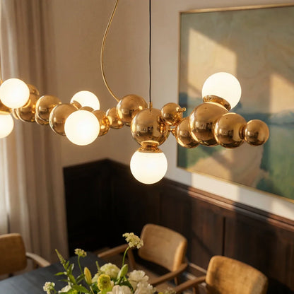 nuvlight Molecules Modernist Spherical Cluster Statement Chandelier