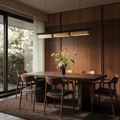 nuvlight Munira Modernist Symmetrical Opal Linear Chandelier