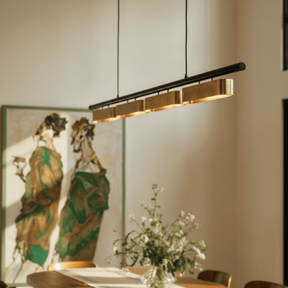 nuvlight Munira Modernist Symmetrical Opal Linear Chandelier
