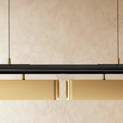 nuvlight Munira Modernist Symmetrical Opal Linear Chandelier