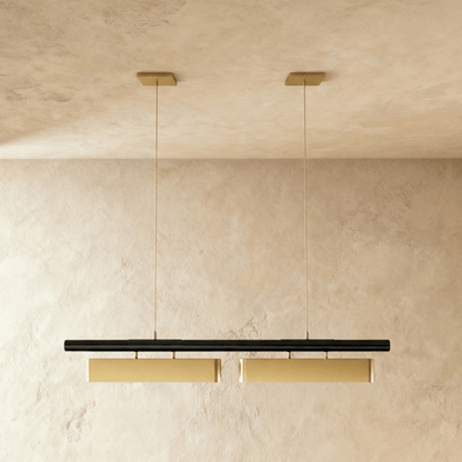nuvlight Munira Modernist Symmetrical Opal Linear Chandelier