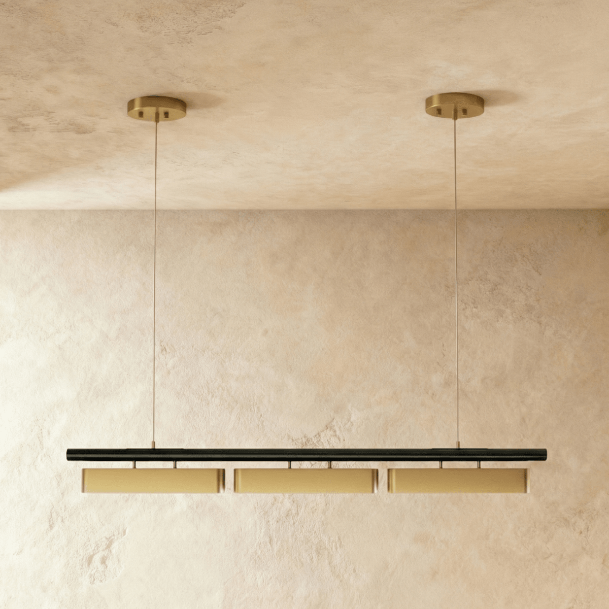 nuvlight Munira Modernist Symmetrical Opal Linear Chandelier