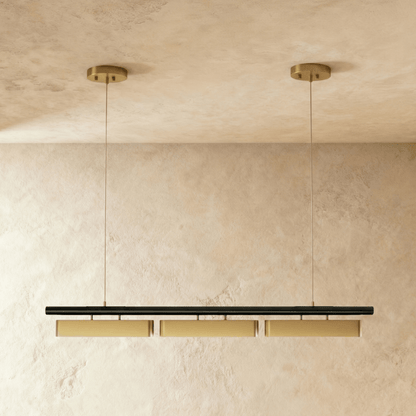 nuvlight Munira Modernist Symmetrical Opal Linear Chandelier