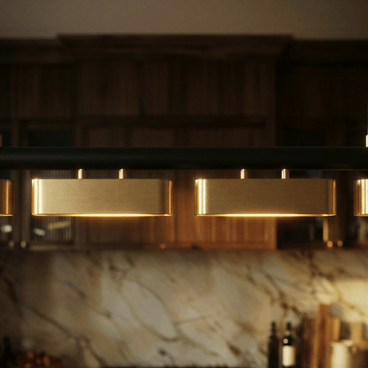 nuvlight Munira Modernist Symmetrical Opal Linear Chandelier