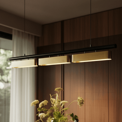 nuvlight Munira Modernist Symmetrical Opal Linear Chandelier
