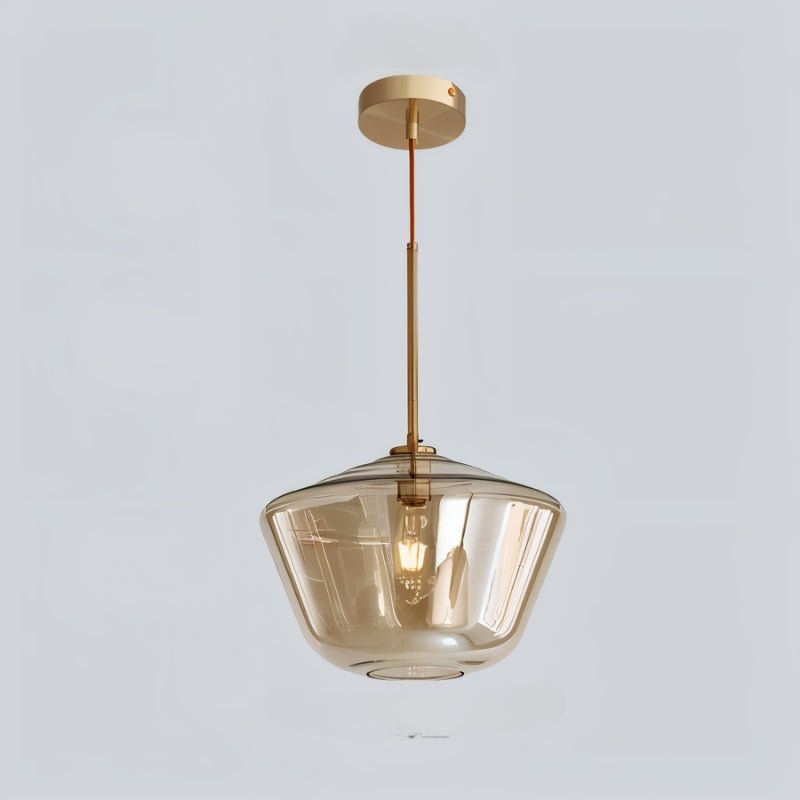 nuvlight Nozara Mid-Century Geometric Smoked Glass Pendant