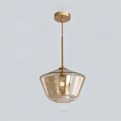 nuvlight Nozara Mid-Century Geometric Smoked Glass Pendant