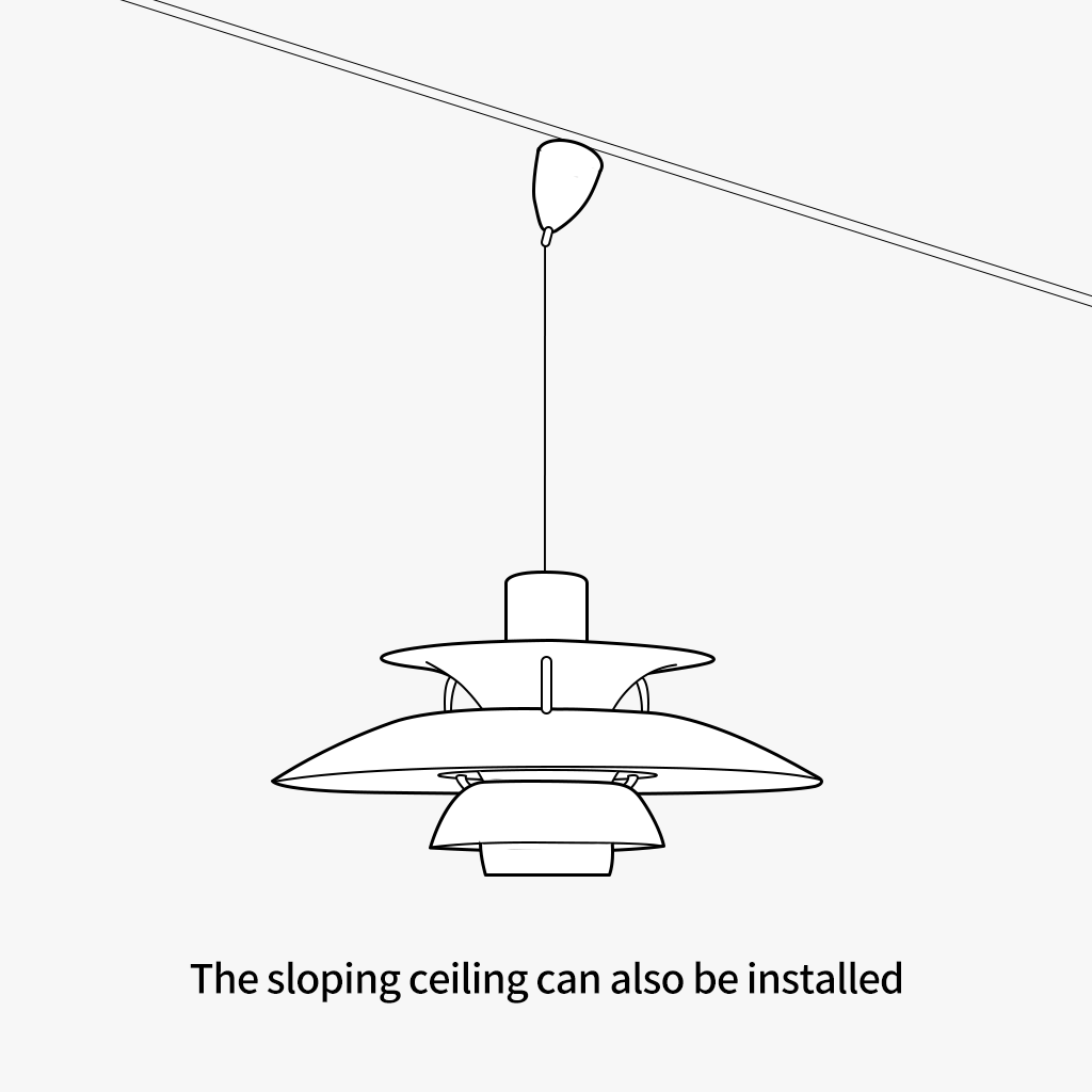 Installing a multi pendant light on a sloped ceiling