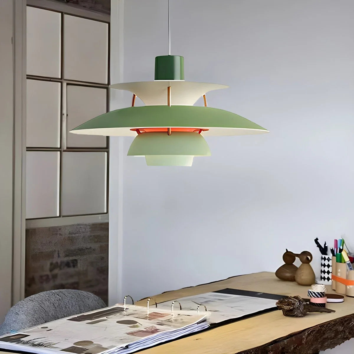 Green nordic pendant lamp