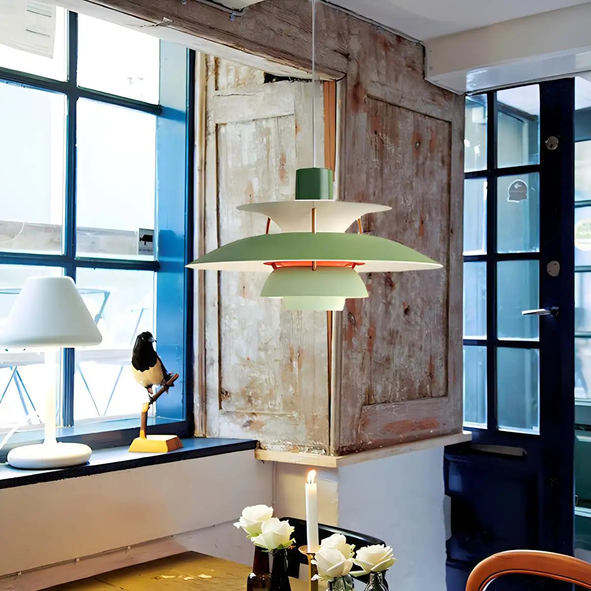 Green nordic multi pendant lamp