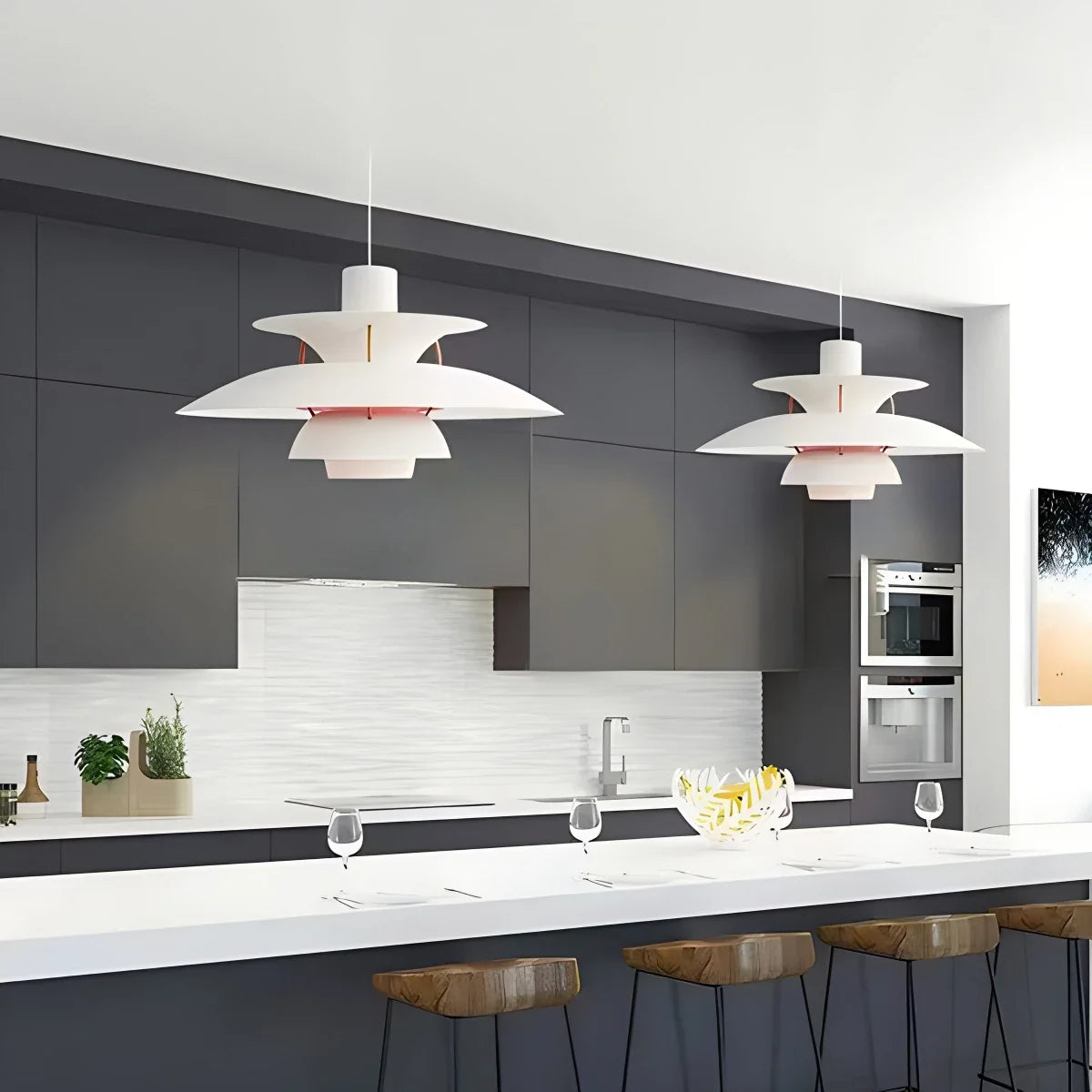 Modern White nordic multi pendant lamp