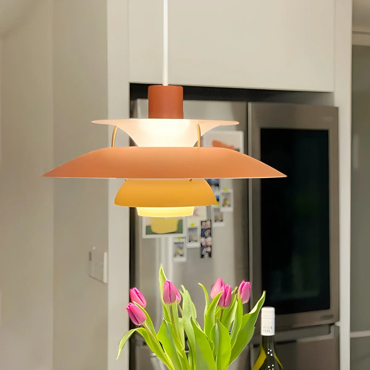 Orange nordic multi pendant light