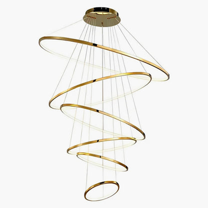 nuvlight Large Tiered Ring Foyer Chandelier